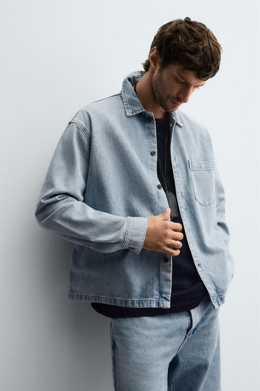 ZARA Heavy Boxy Fit Denim Shirt