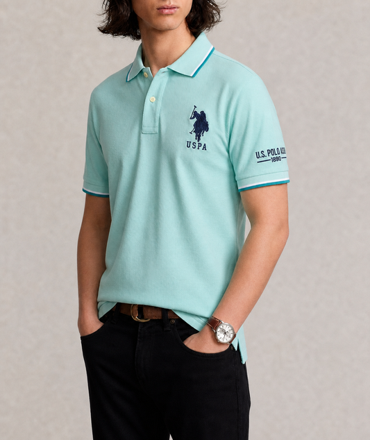 US Polo Breathable Cotton Pique Polo Shirt