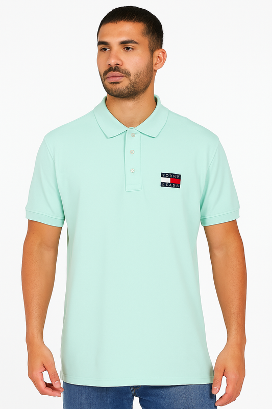 Tommy Jeans Polo T-shirt in Mint Green Basic