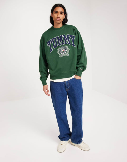 Tommy Jeans Crewneck Lightweight Boxi Fit - Green