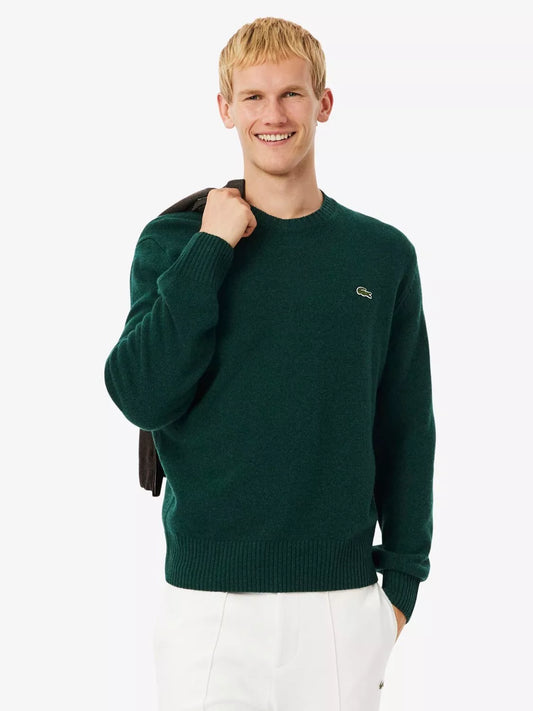 Lacoste Wool Crew Neck Sweater - Green