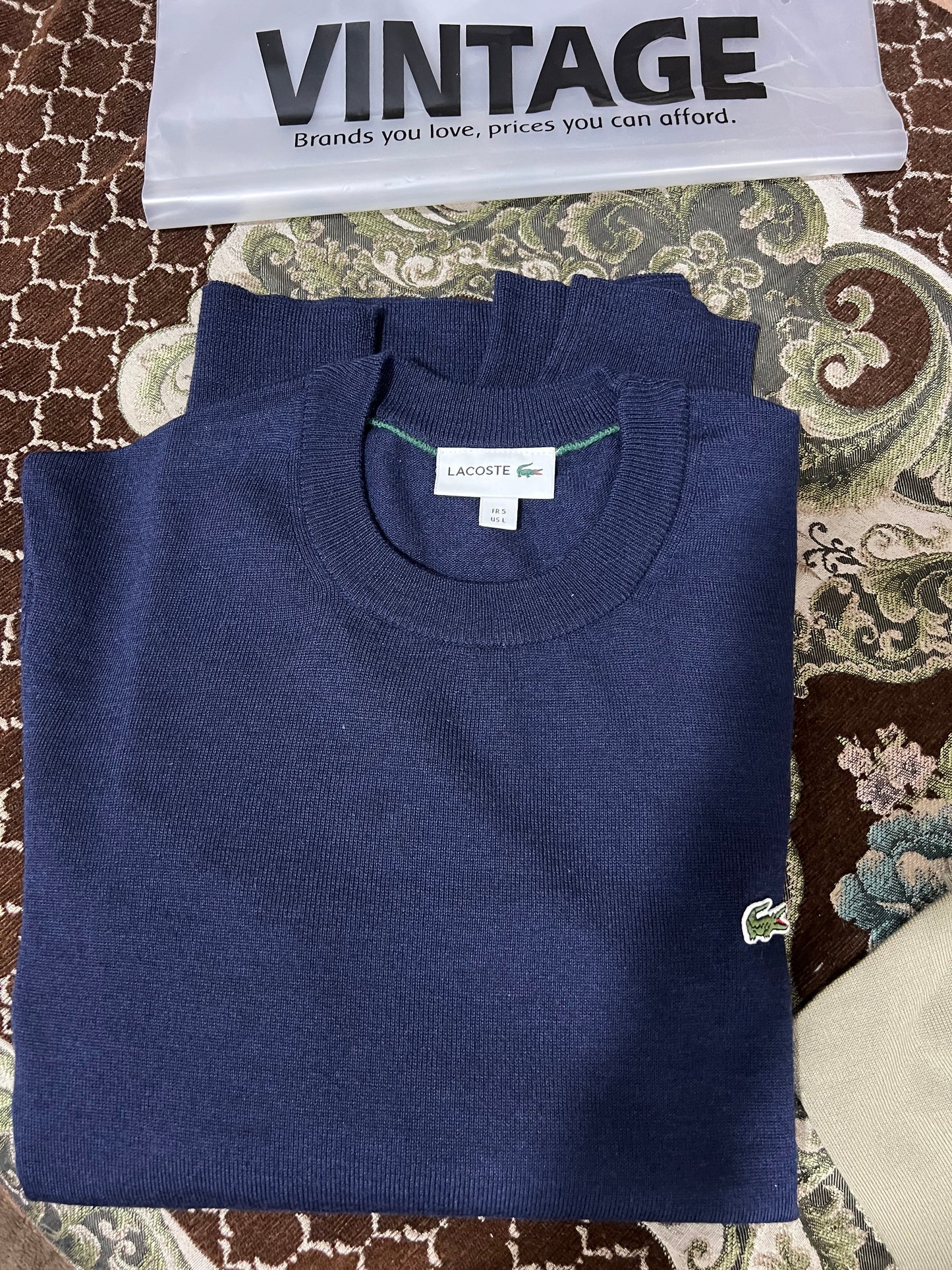 Lacoste Lightweight Wool Crewneck Sweater