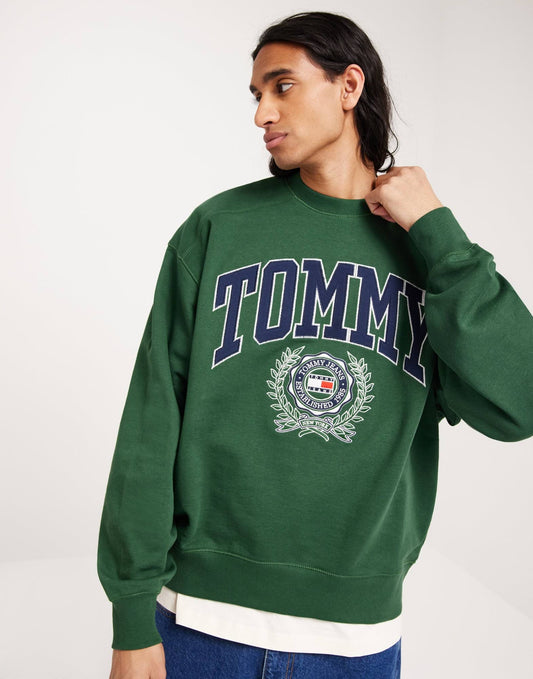 Tommy Jeans Crewneck Lightweight Boxi Fit - Green