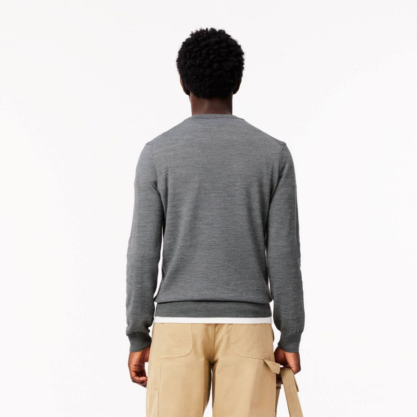 Lacoste Crewneck Lightweight Wool Sweater