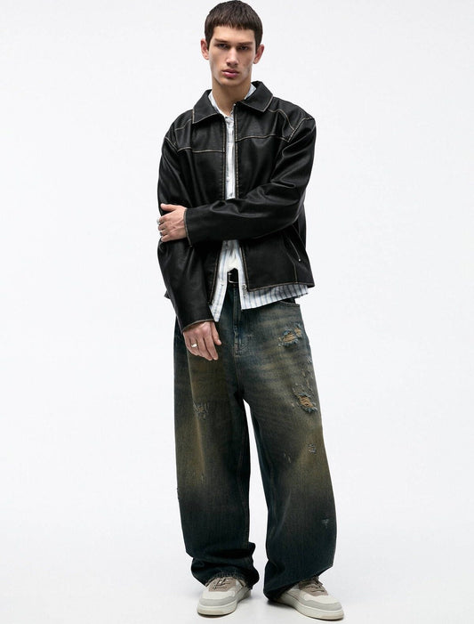 Pull&Bear Faux Leather Jacket