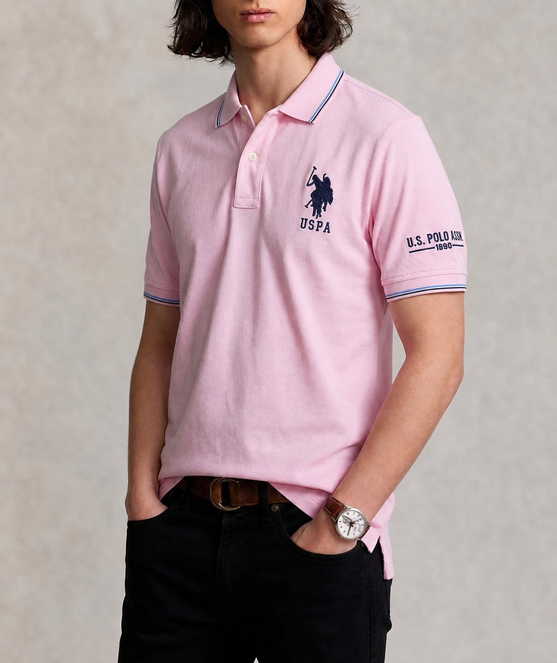 US Polo Breathable Cotton Pique Polo Shirt