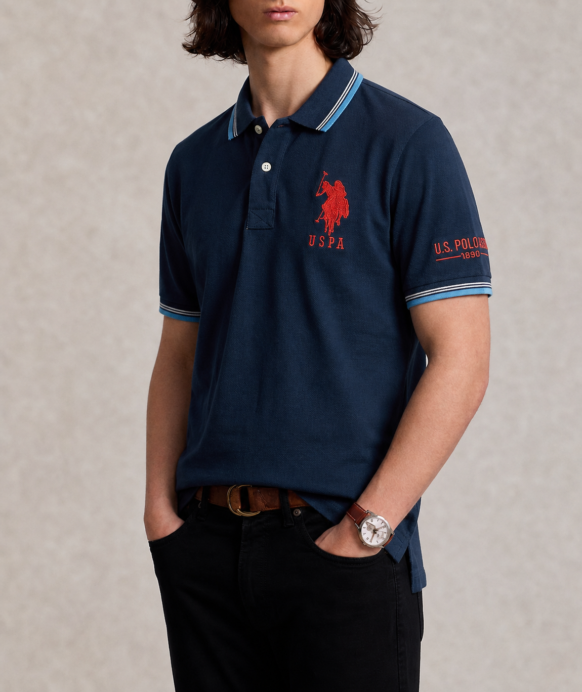 US Polo Breathable Cotton Pique Polo Shirt