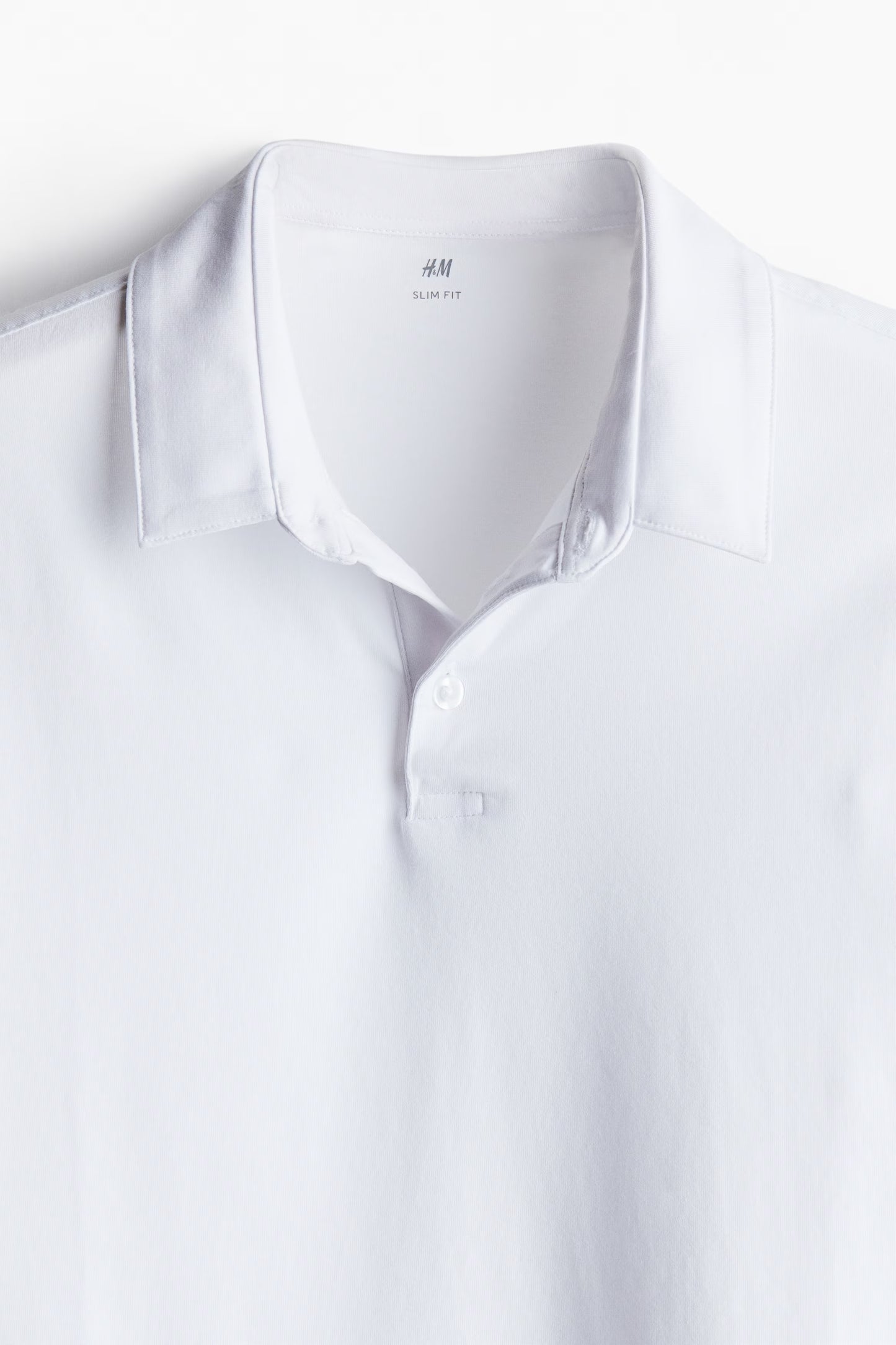 H&M Slim-Fit Polo Shirt White