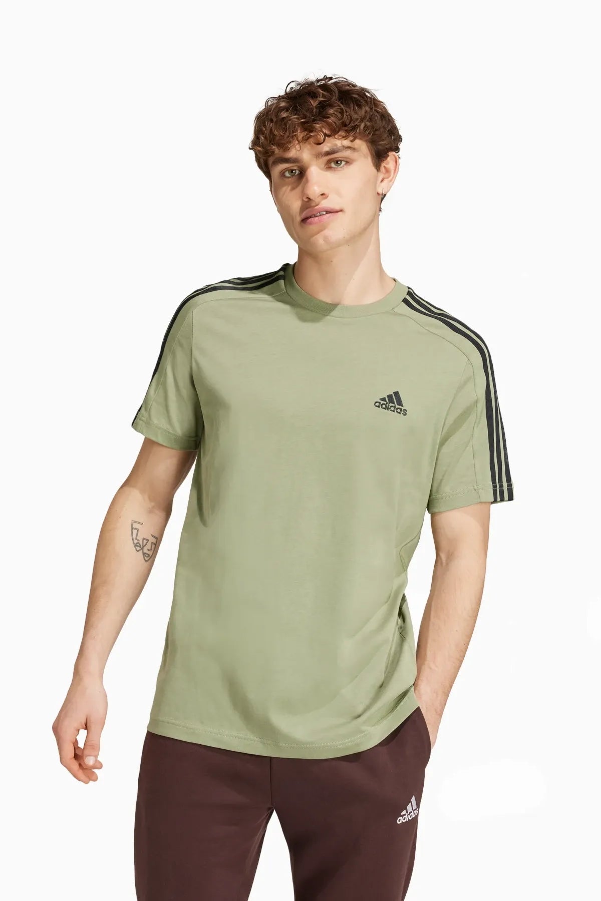 Adidas Essentials Single 3S Tee - Green