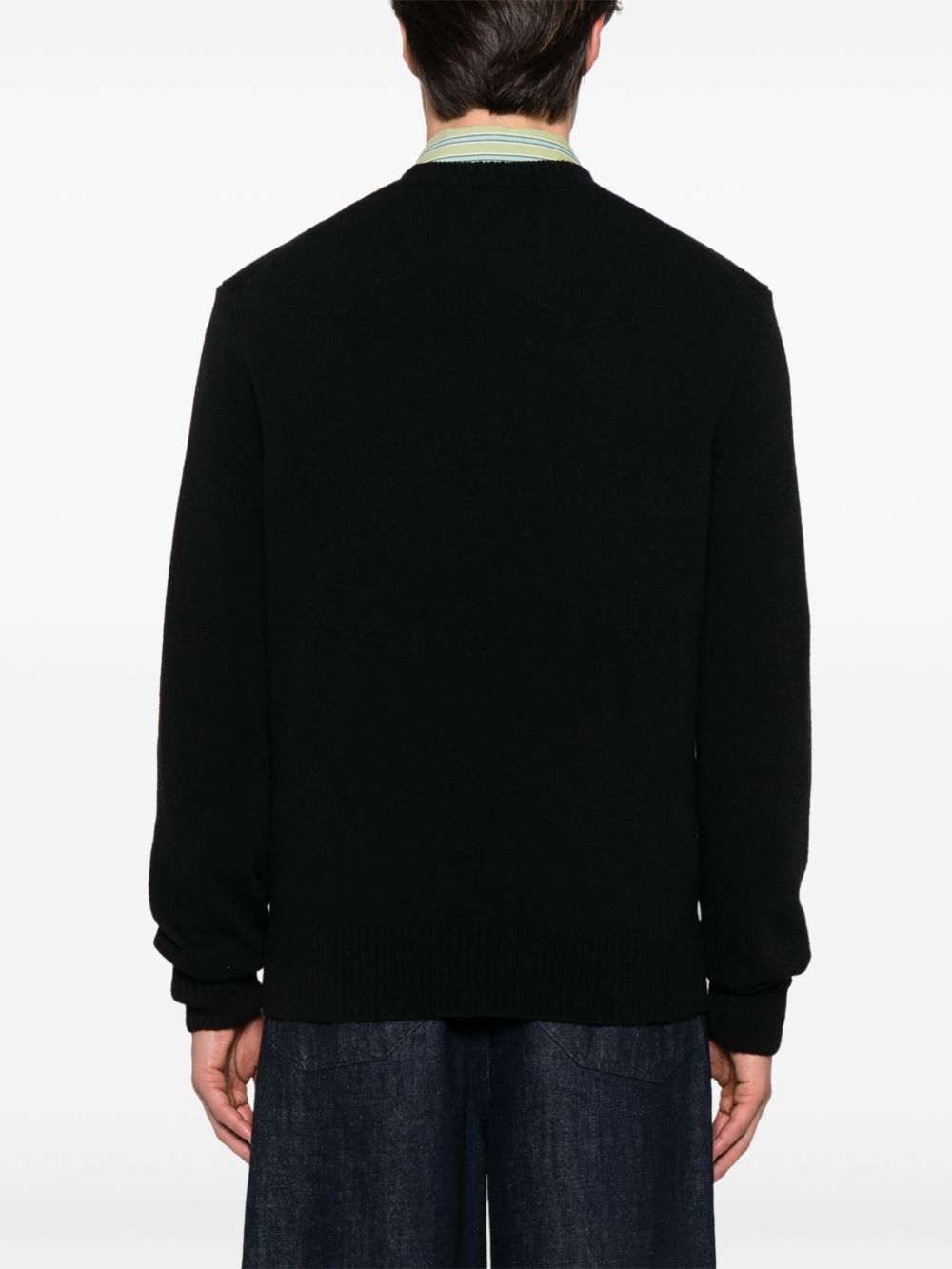 Lacoste Wool Crew Neck Sweater - Black