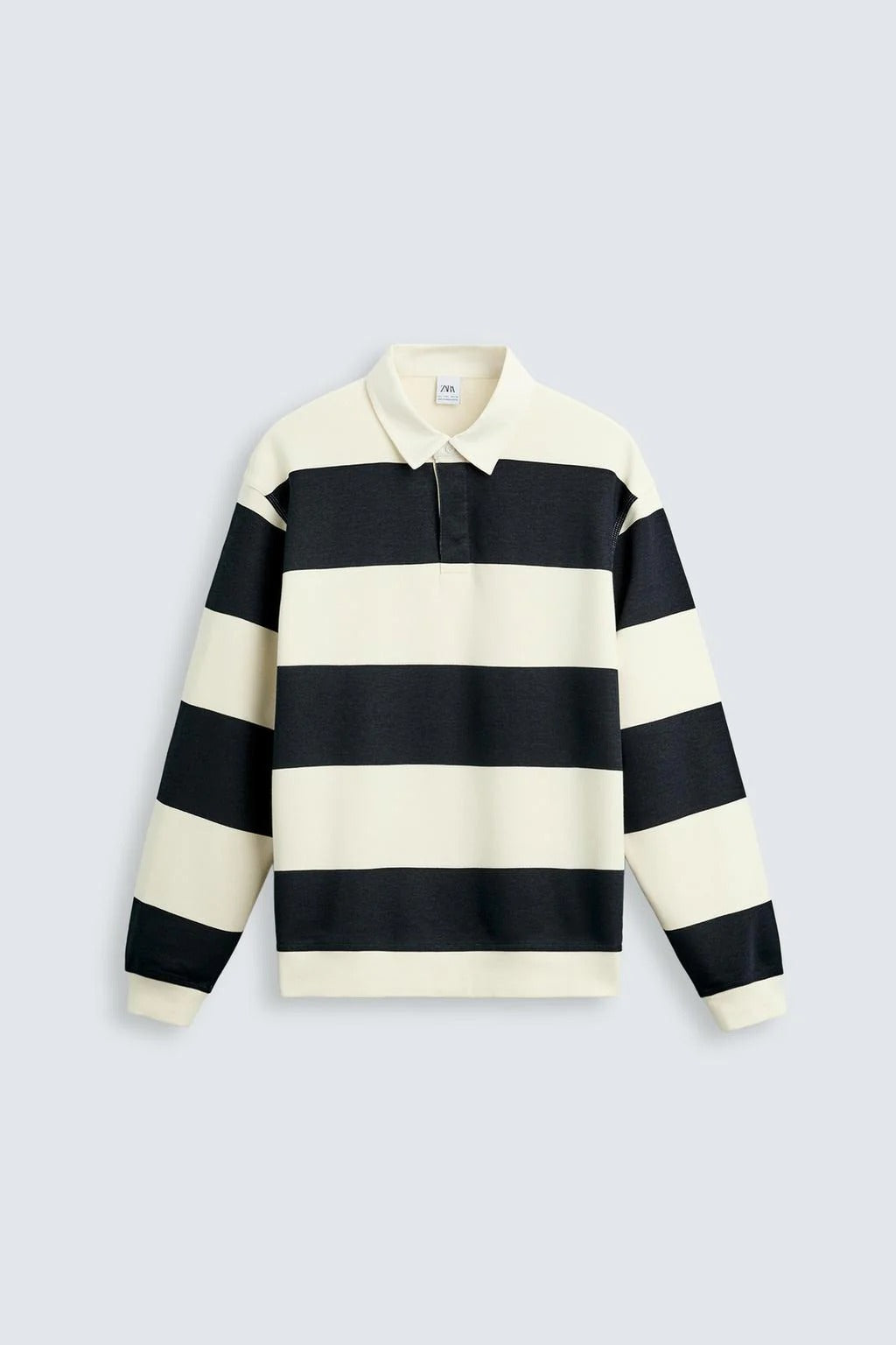 Zara striped polo sweatshirt