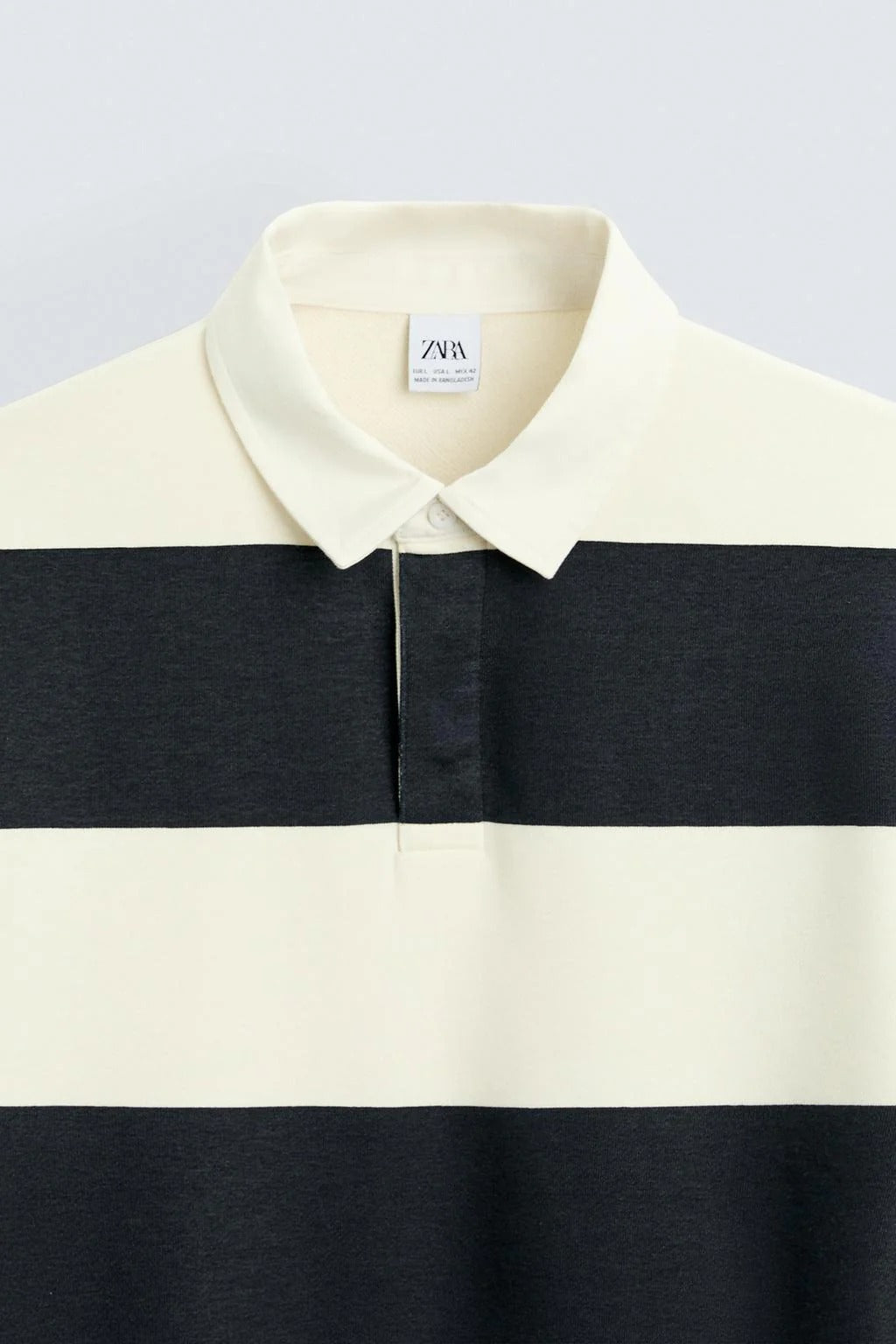 Zara striped polo sweatshirt
