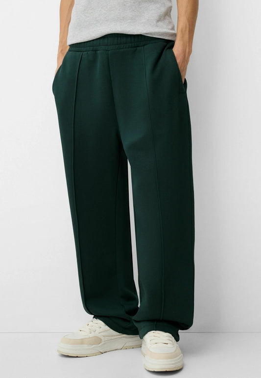 Bershka wide leg sweatpants - Dark green