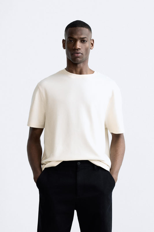 Zara Jacquard Textured Oversized T-shirt