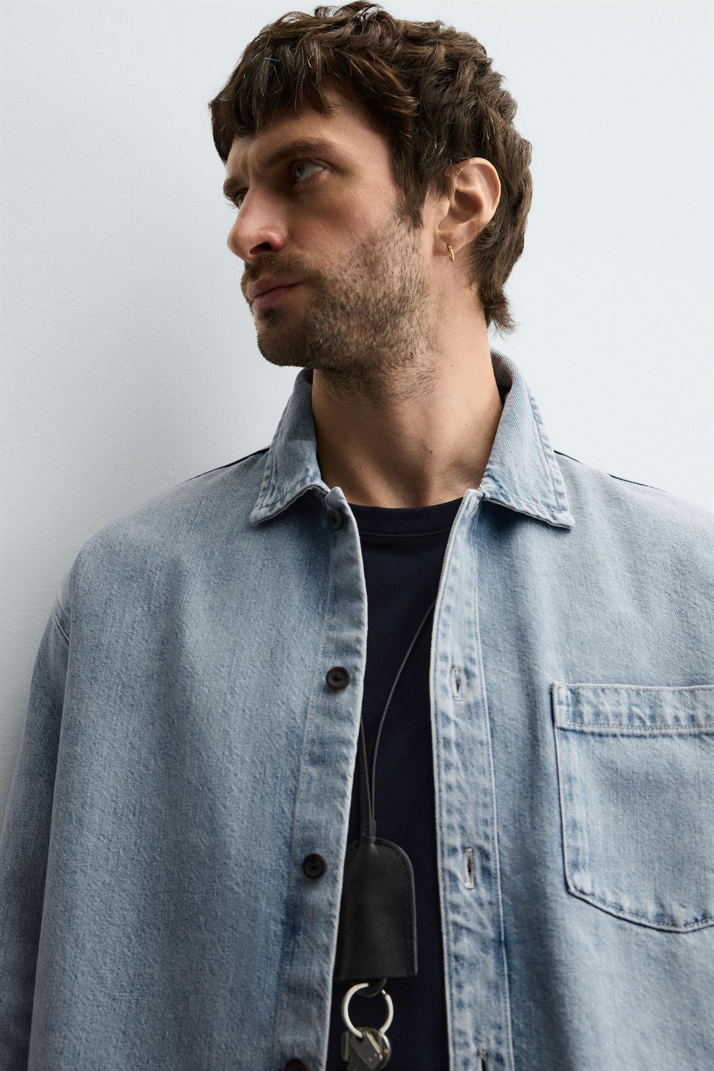 ZARA Heavy Boxy Fit Denim Shirt