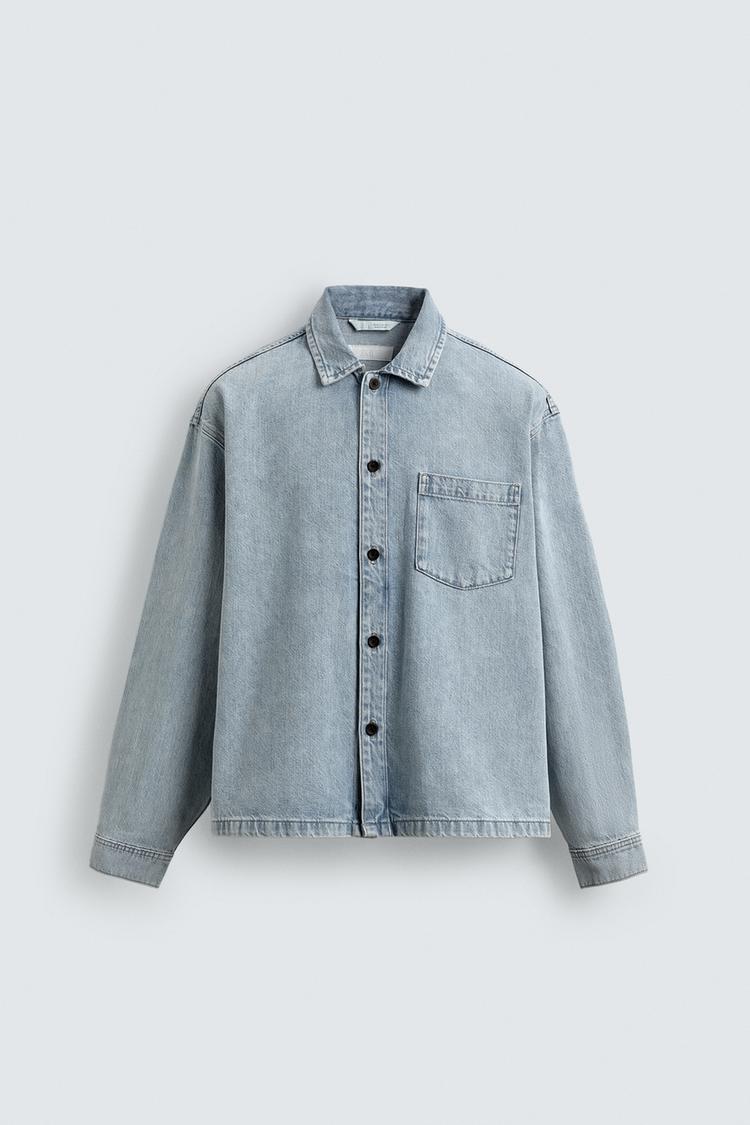 ZARA Heavy Boxy Fit Denim Shirt