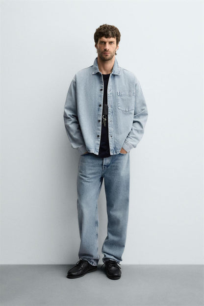 ZARA Heavy Boxy Fit Denim Shirt