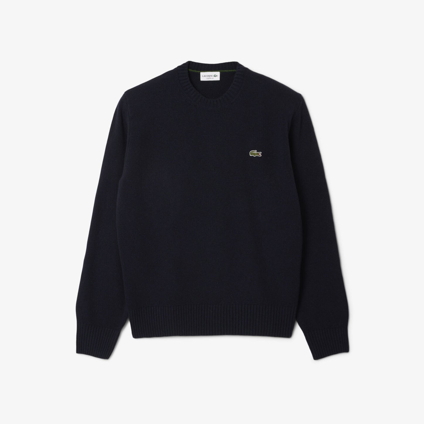 Lacoste Wool Crew Neck Sweater - Navy Blue