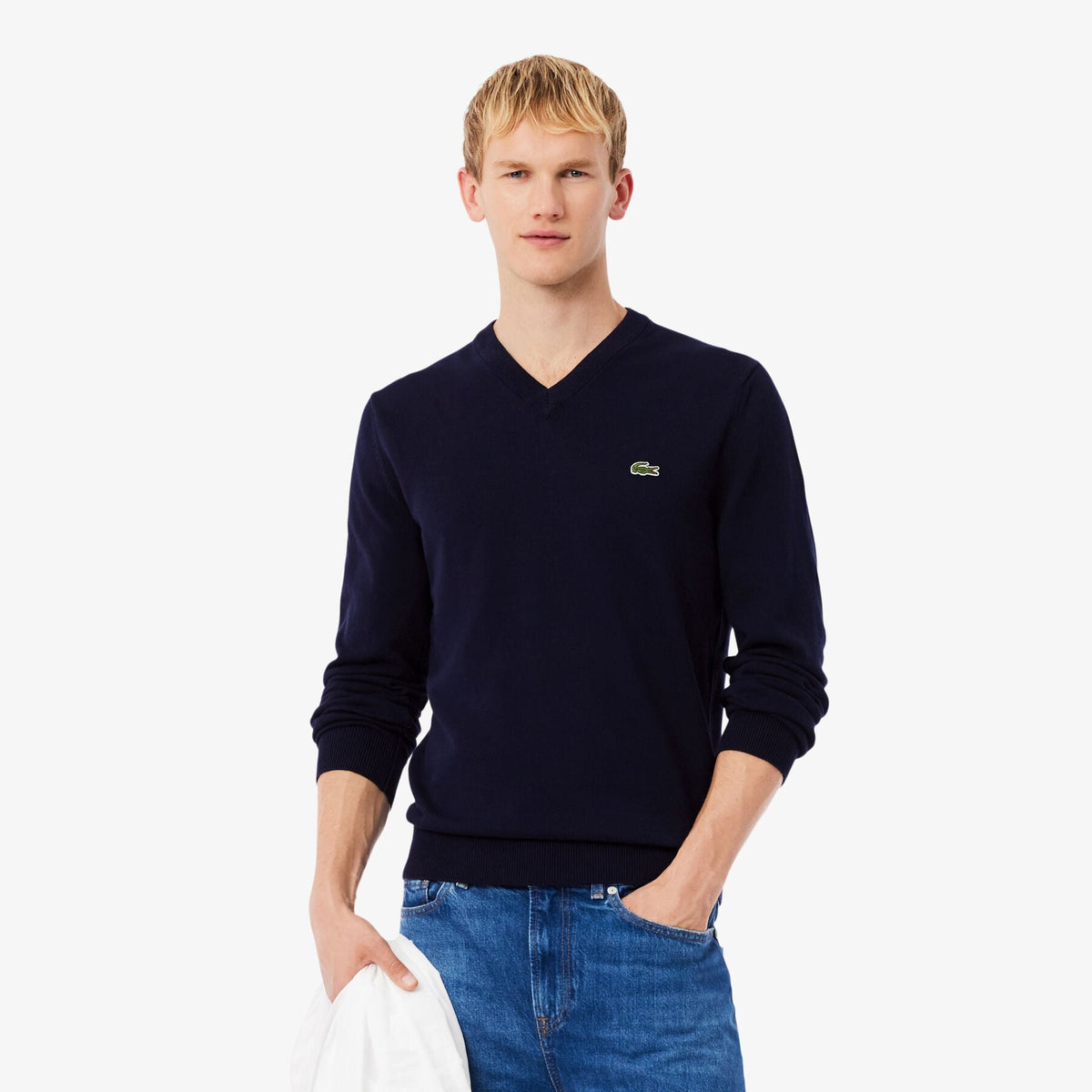Lacoste Cotton V-neck Sweater