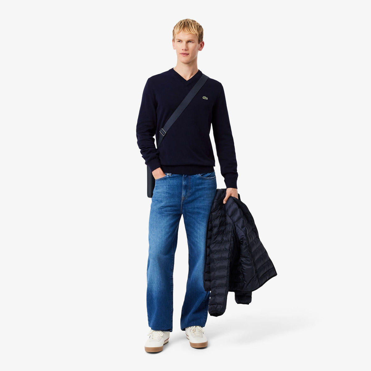Lacoste Cotton V-neck Sweater