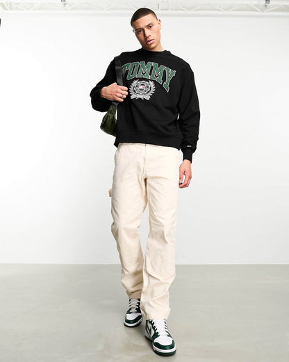 Tommy Jeans Crewneck Lightweight Boxi Fit - Black