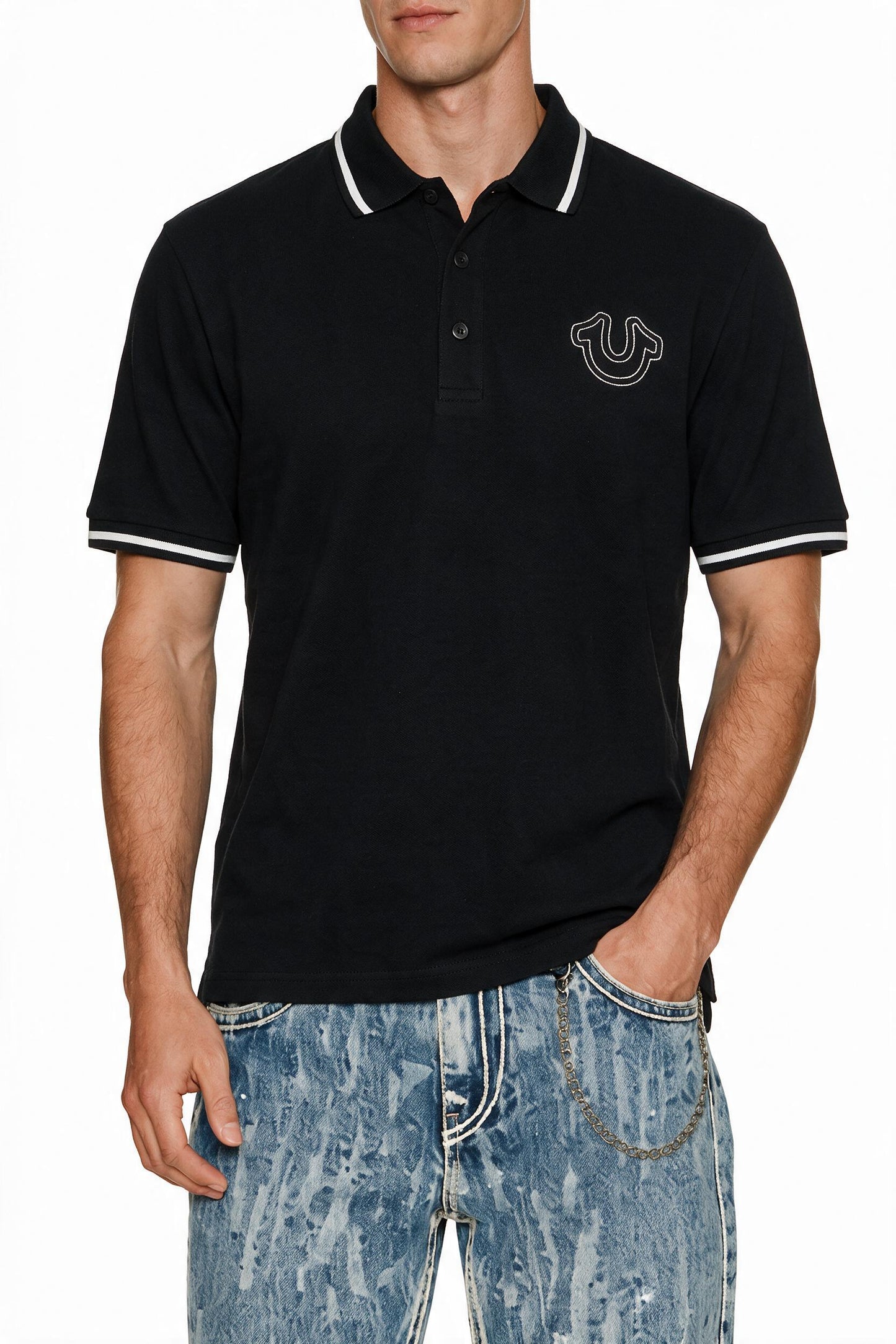 True Religion logo polo shirt