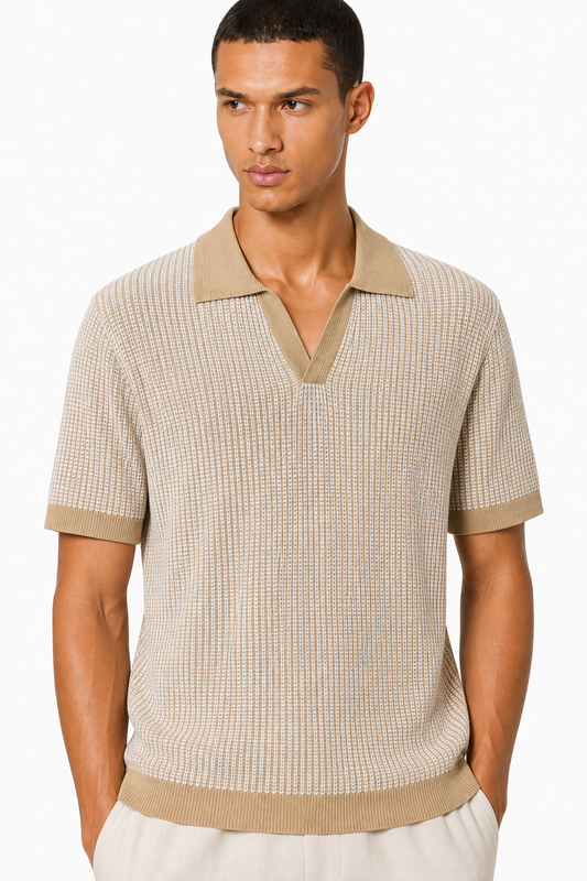 HUGO BOSS JOHHNY-COLLAR SWEATER IN COTTON AND LINEN