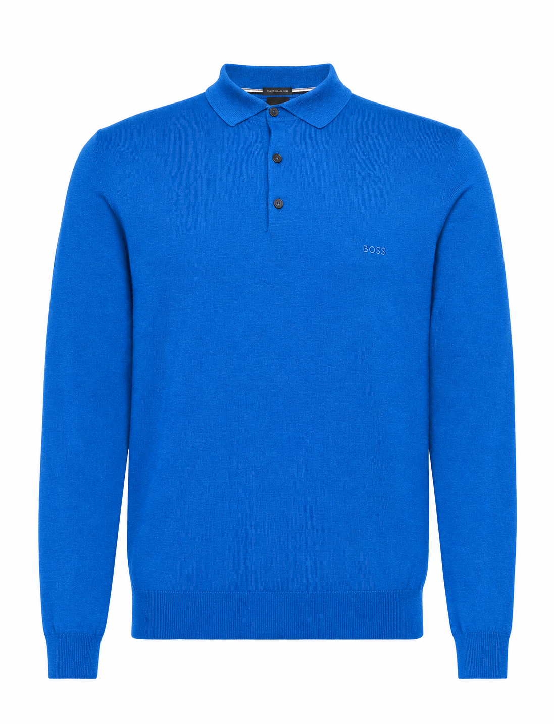BOSS Blue Regular Fit Knitted Wool Polo Shirt