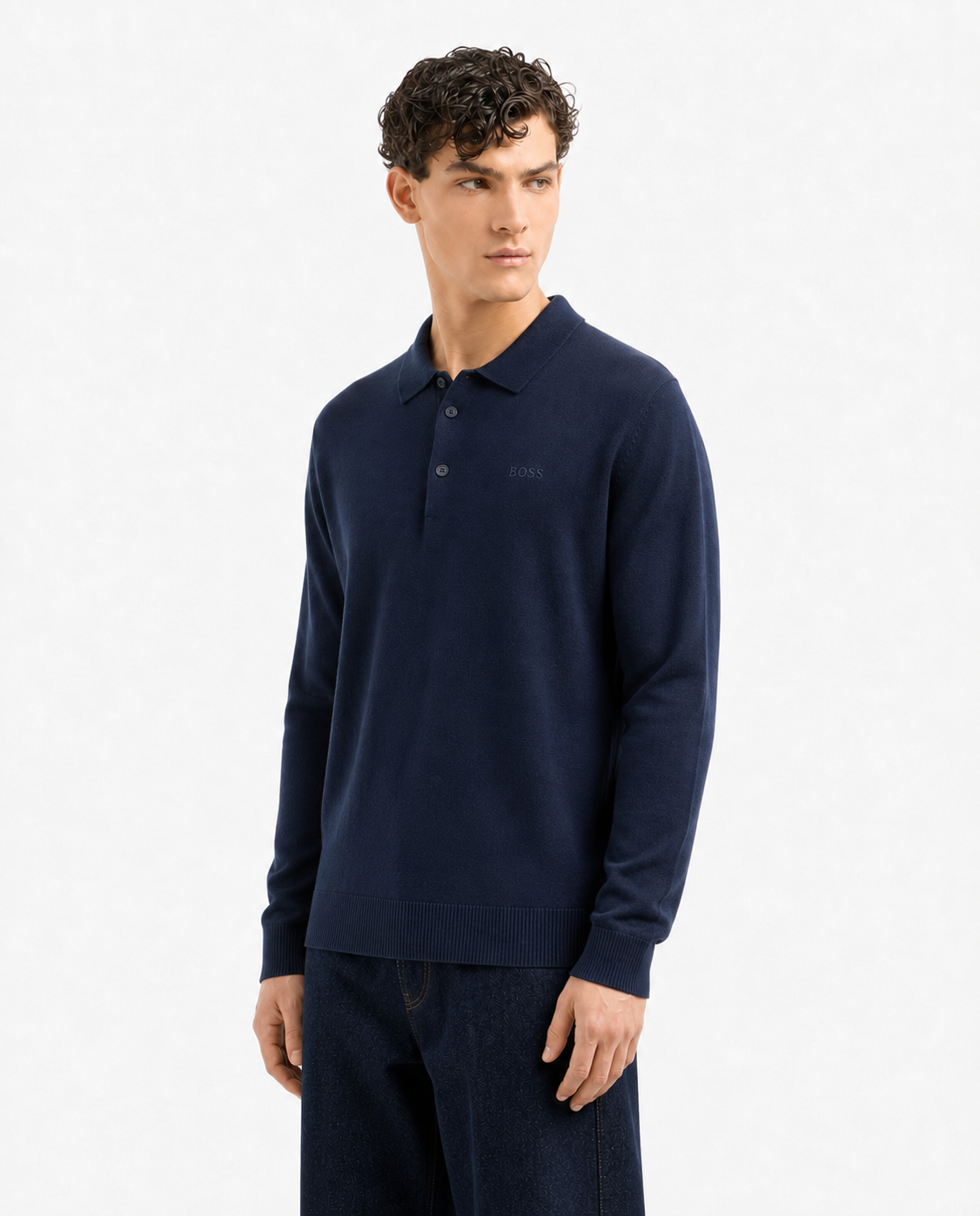 BOSS Knitted Cotton Regular Fit Polo Shirt