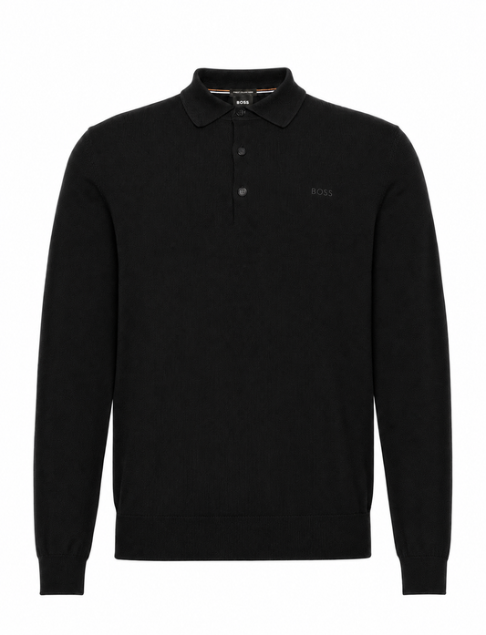 BOSS Knitted Cotton Regular Fit Polo Shirt