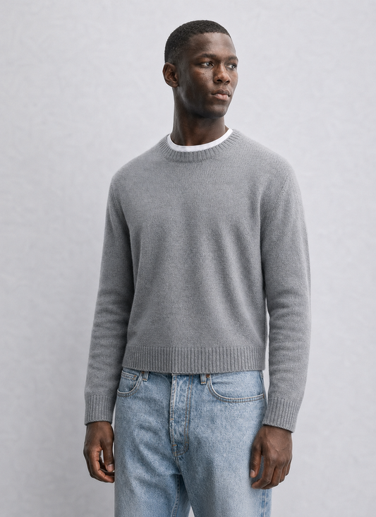 Zara Cropped Heavy Wool Sweater