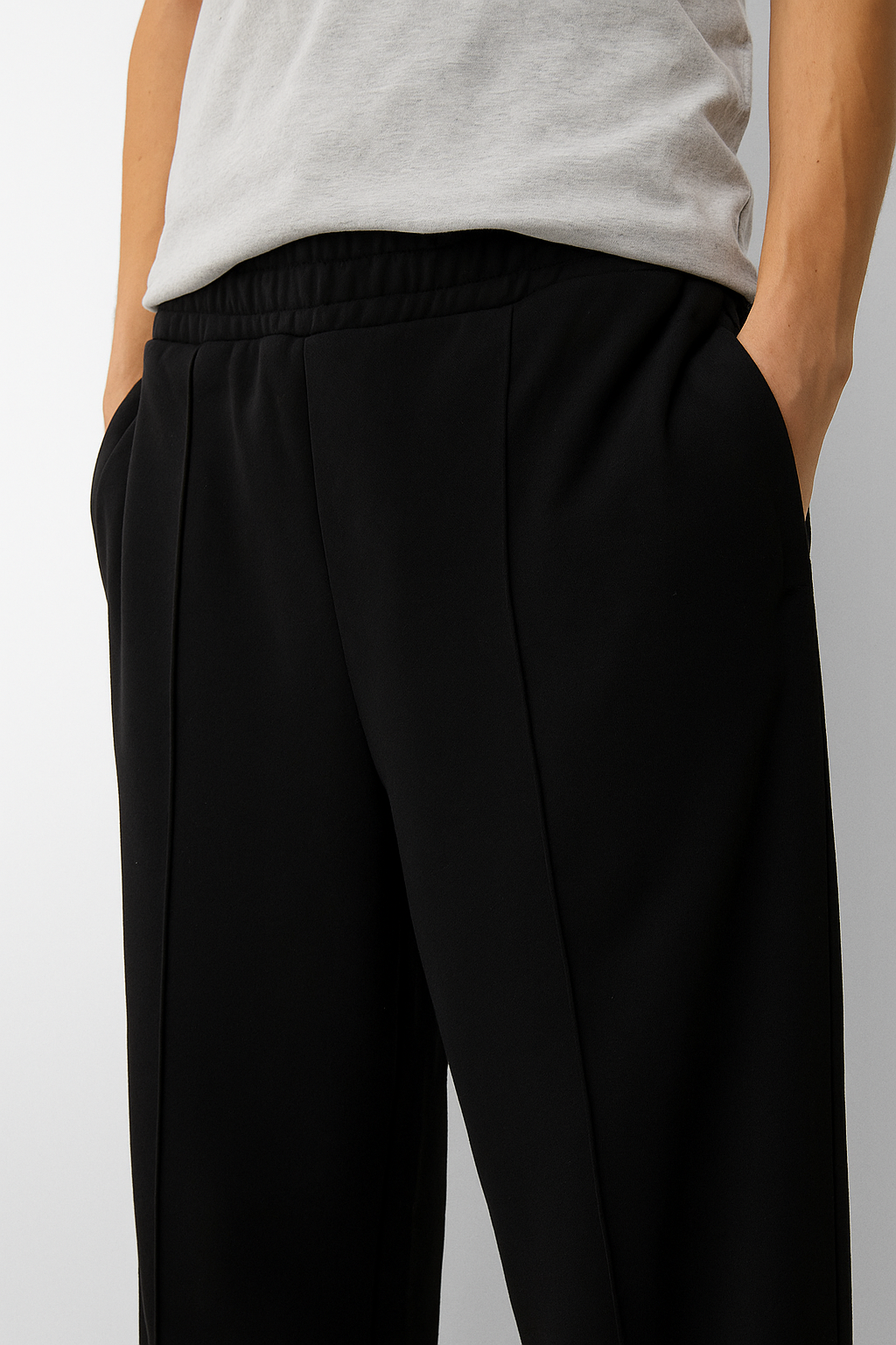 Bershka wide leg sweatpants - Black