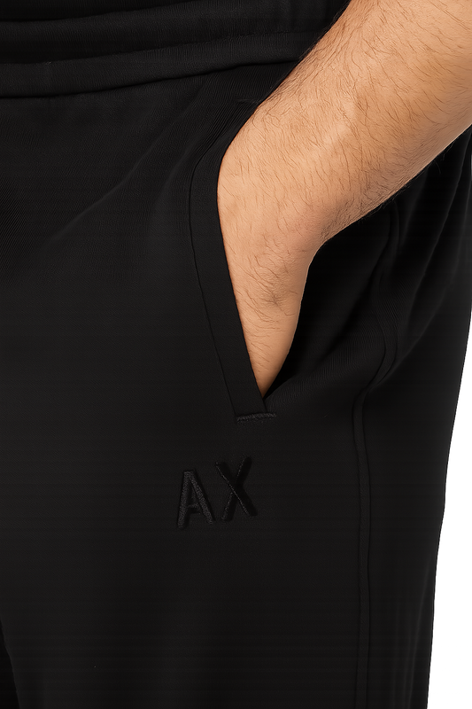 armani exchange sweatpants regular fit - black