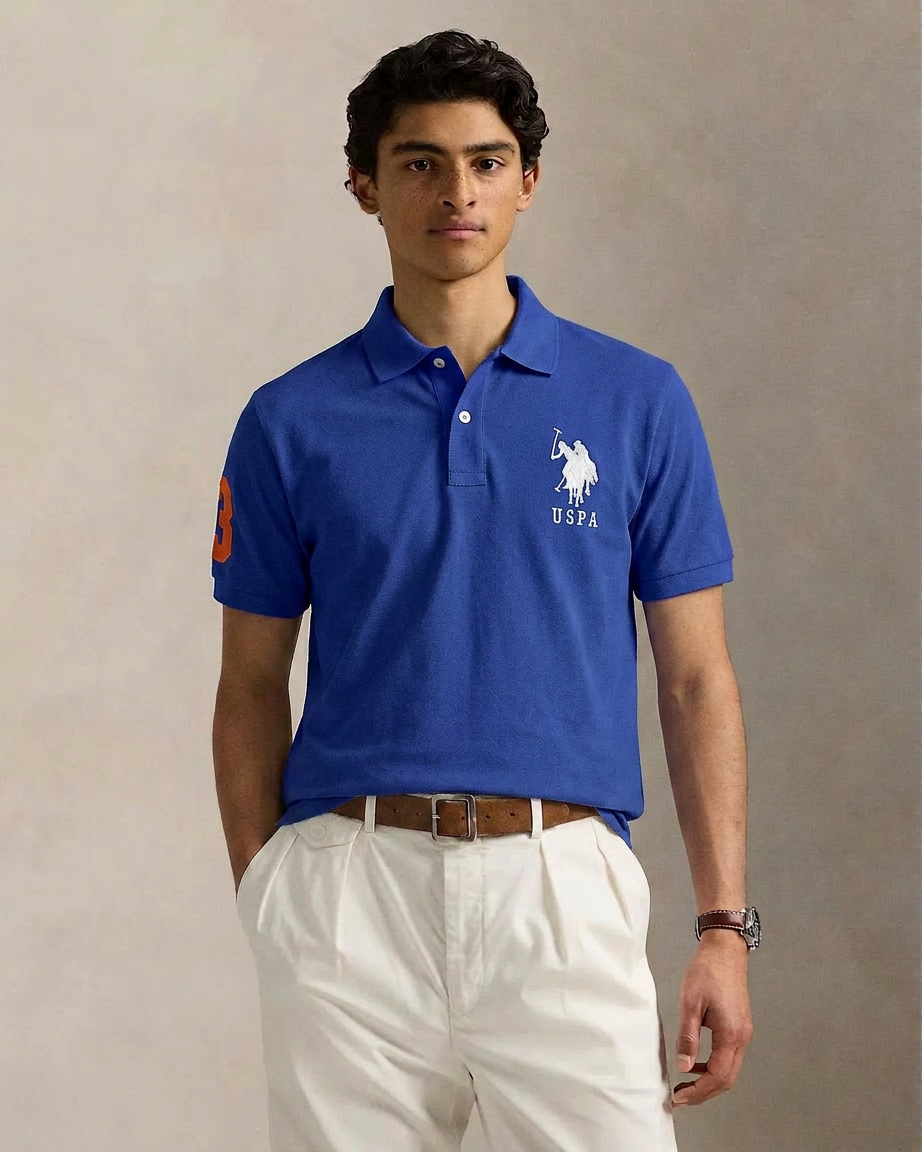 US Polo Breathable Cotton Pique Polo Shirt