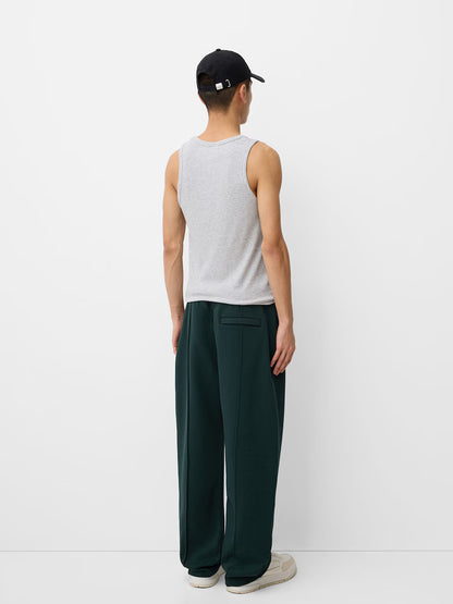 Bershka wide leg sweatpants - Dark green