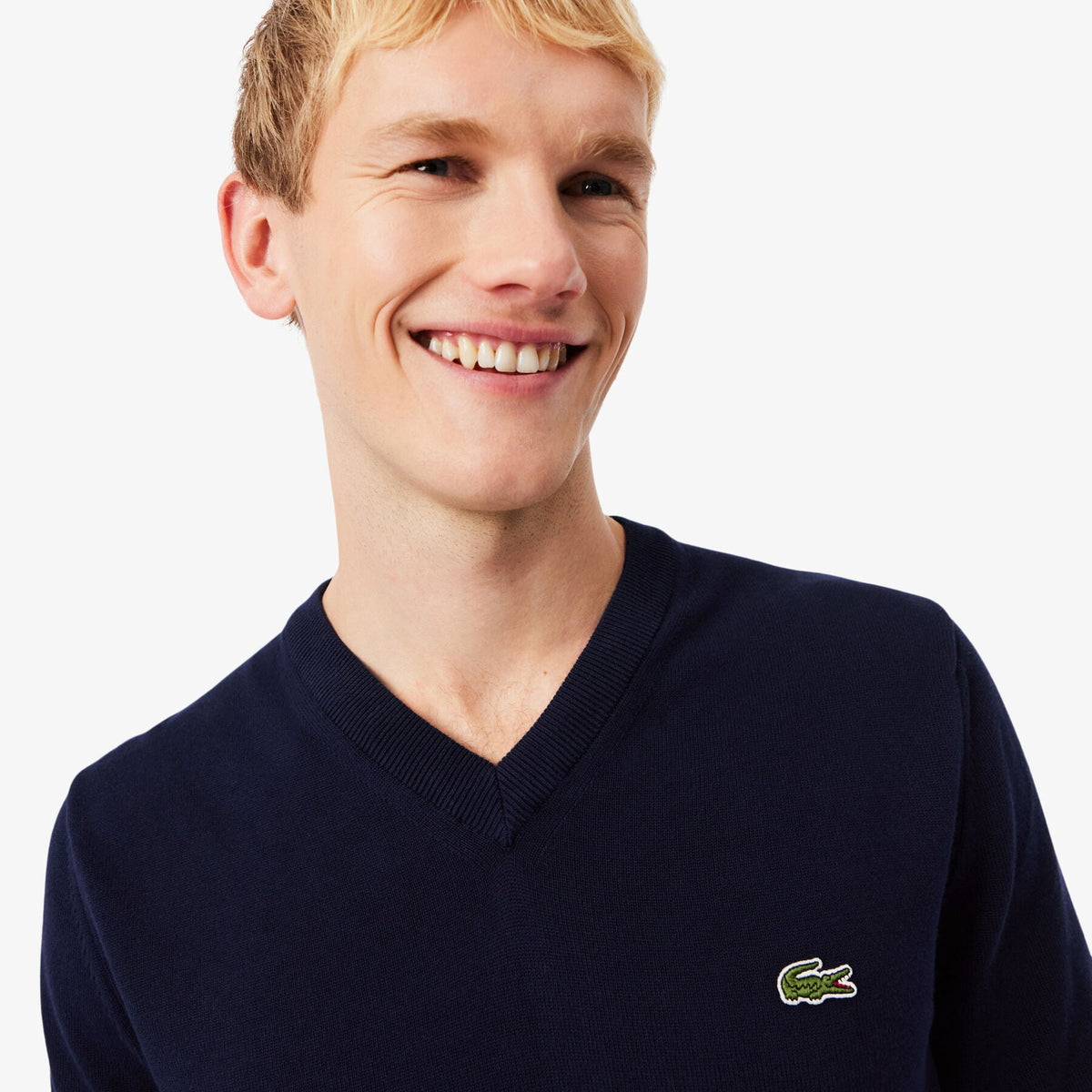 Lacoste Cotton V-neck Sweater