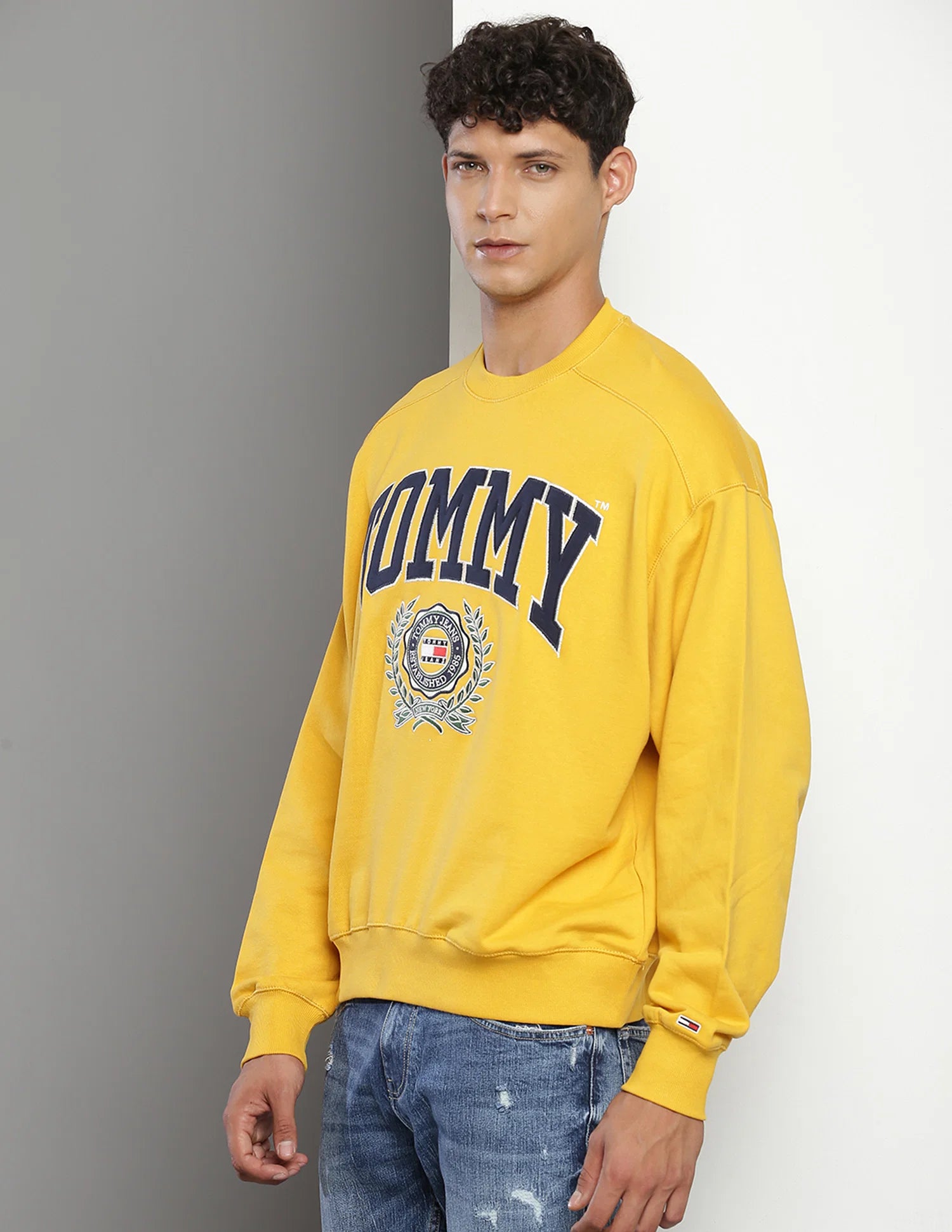 Tommy Jeans Sweatshirt Crewneck Boxi college - Yellow