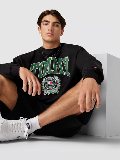 Tommy Jeans Crewneck Lightweight Boxi Fit - Black