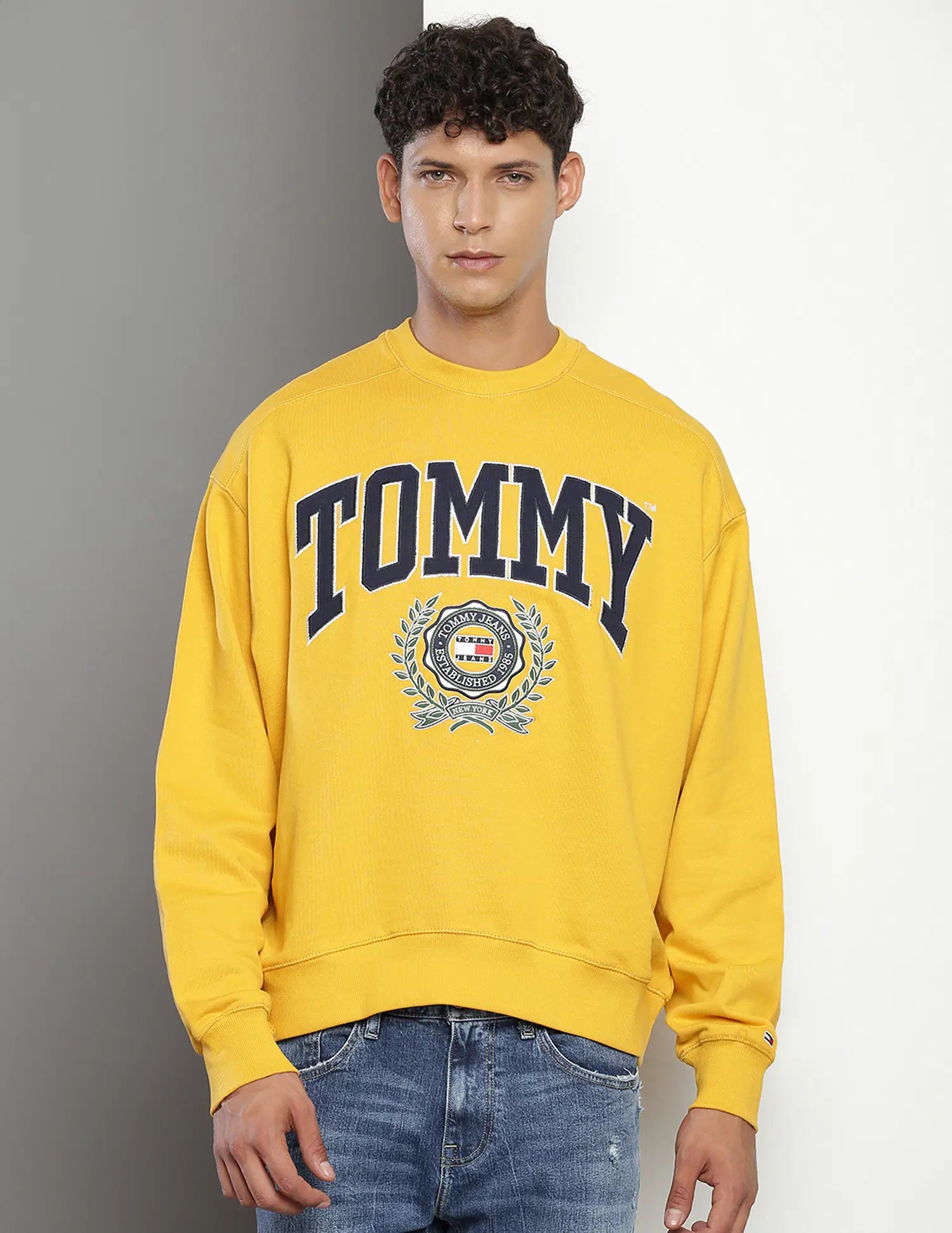 Tommy Jeans Sweatshirt Crewneck Boxi college - Yellow