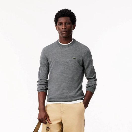 Lacoste Crewneck Lightweight Wool Sweater