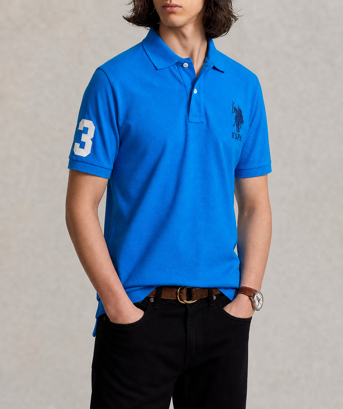 US Polo Breathable Cotton Pique Polo Shirt