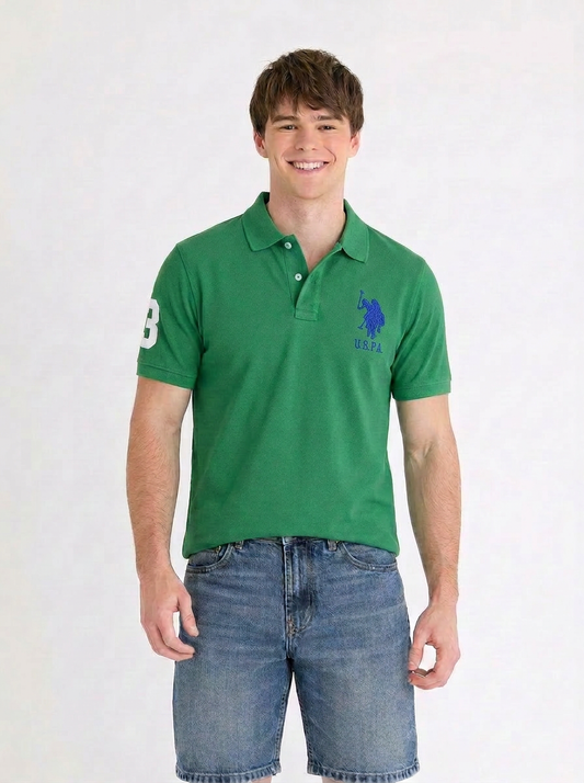 US Polo Breathable Cotton Pique Polo Shirt