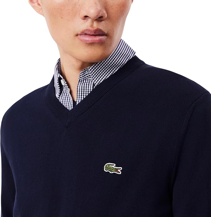 Lacoste Cotton V-neck Sweater