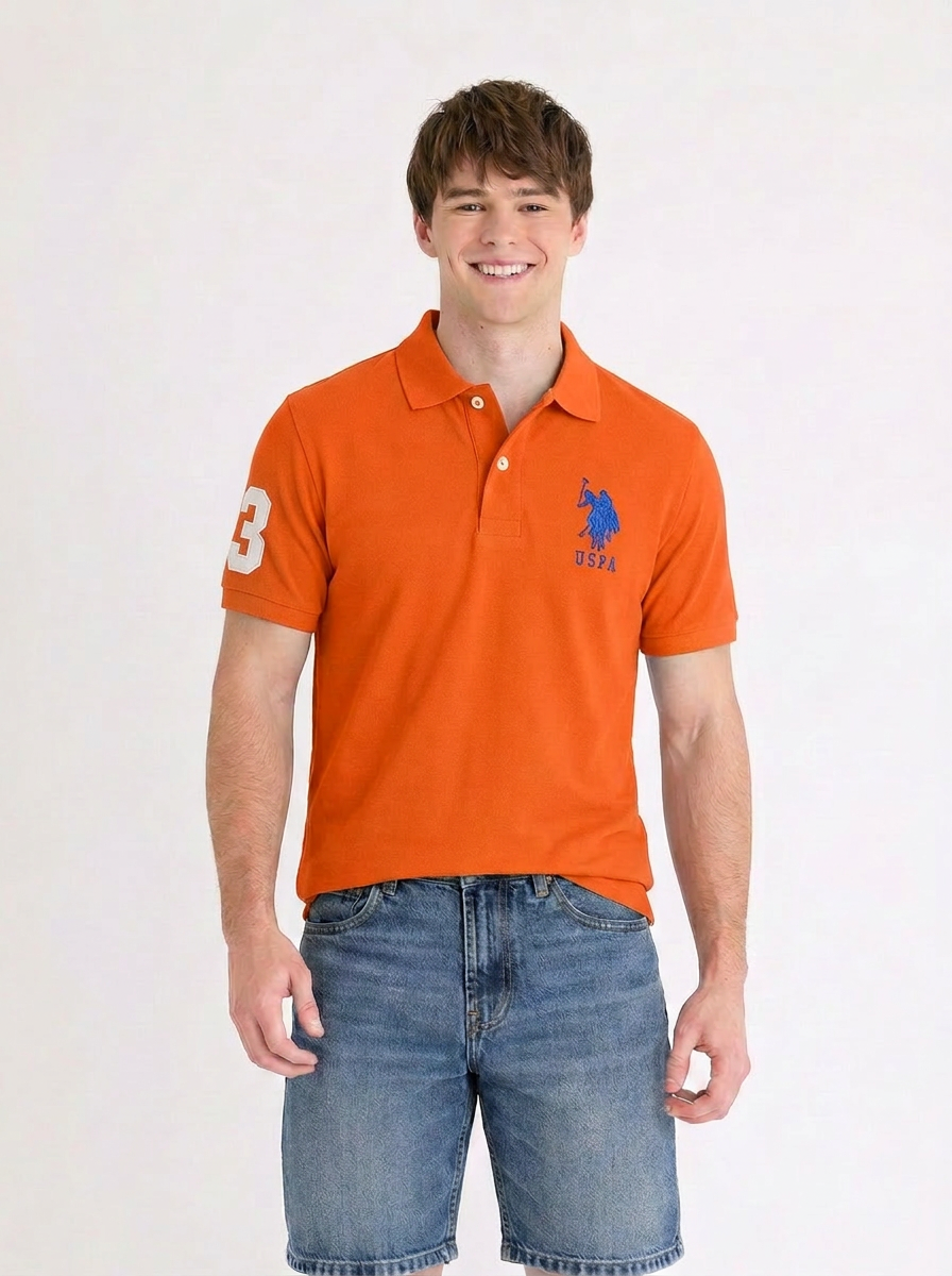 US Polo Breathable Cotton Pique Polo Shirt
