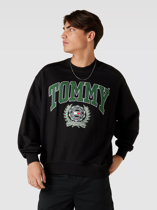 Tommy Jeans Crewneck Lightweight Boxi Fit - Black
