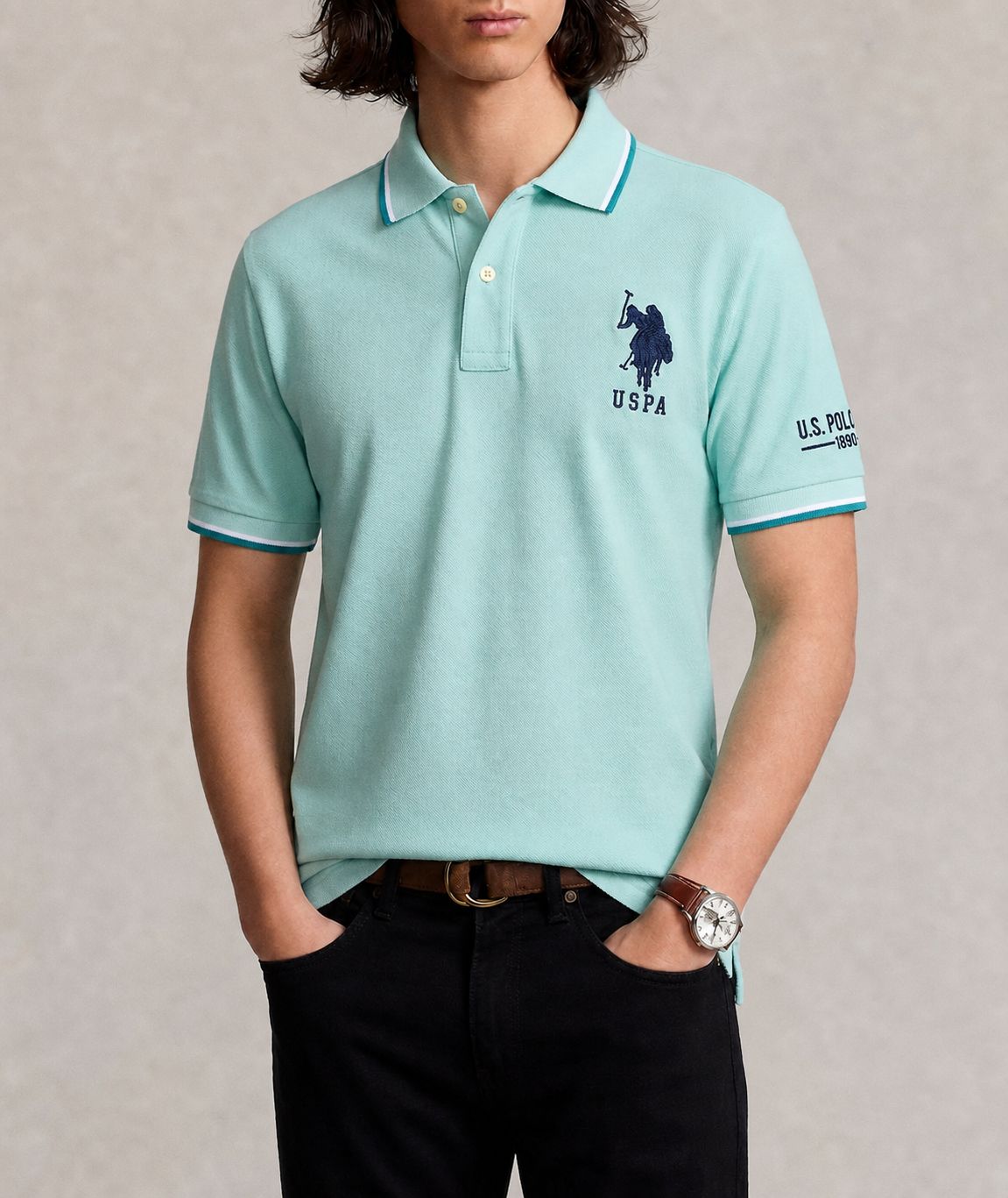 US Polo Breathable Cotton Pique Polo Shirt