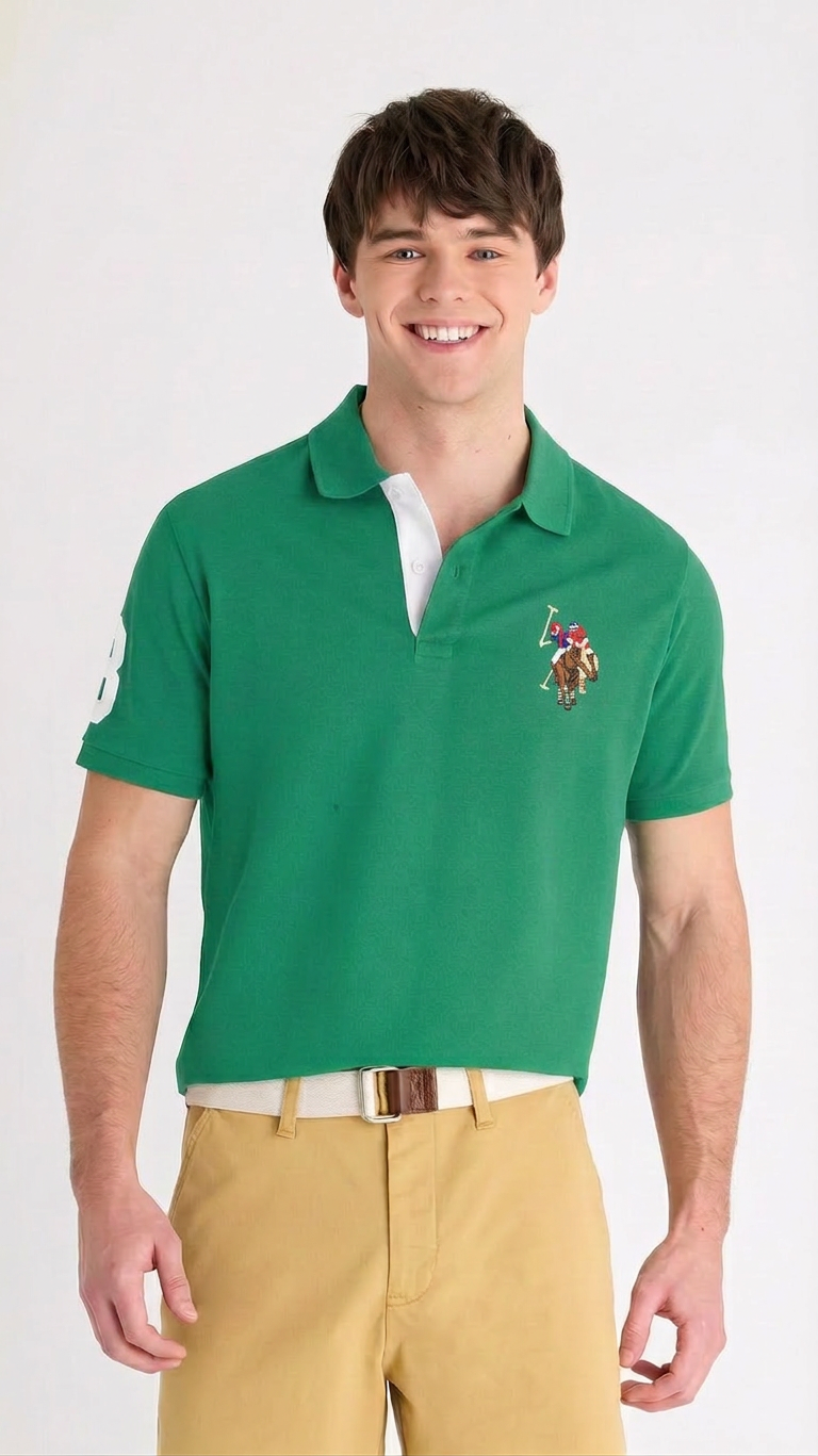 US Polo Breathable Cotton Pique Polo Shirt