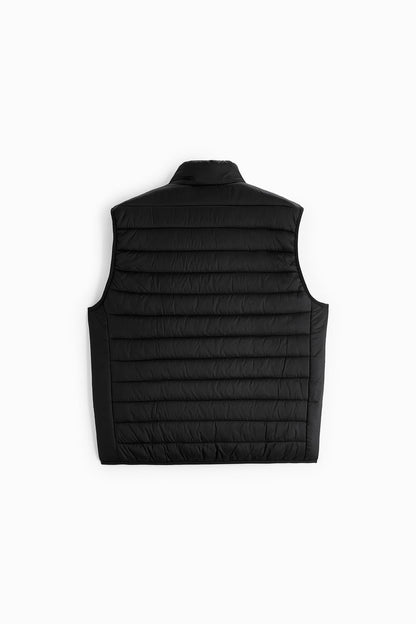 zara light puffer gilet black