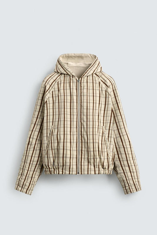 Zara CHECK REVERSIBLE JACKET