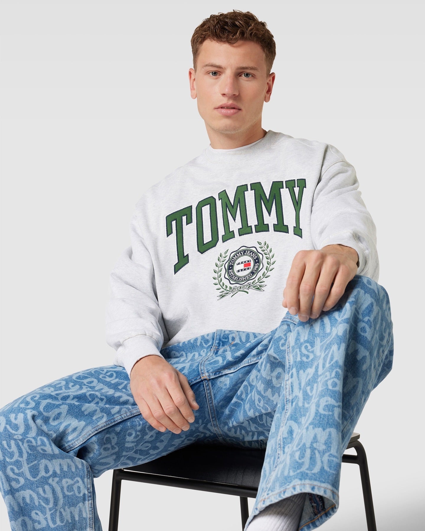 Tommy Jeans Sweatshirt Crewneck Boxi college - Grey